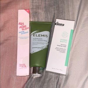 skincare products and primer